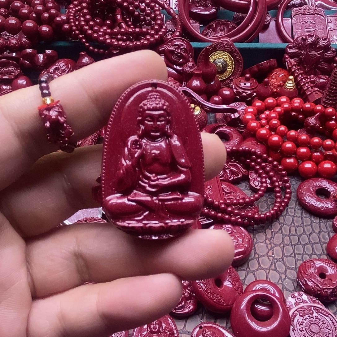 天然辰砂朱砂吊坠