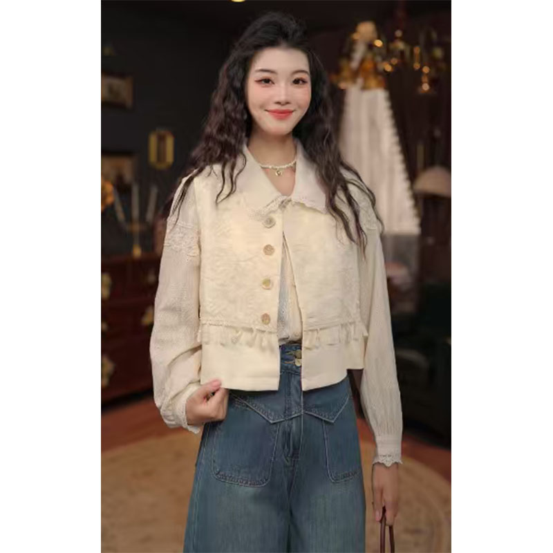 梦瑶【香草奶盖】港风复古纯色无袖马甲显瘦百搭纯色外套WE0708237