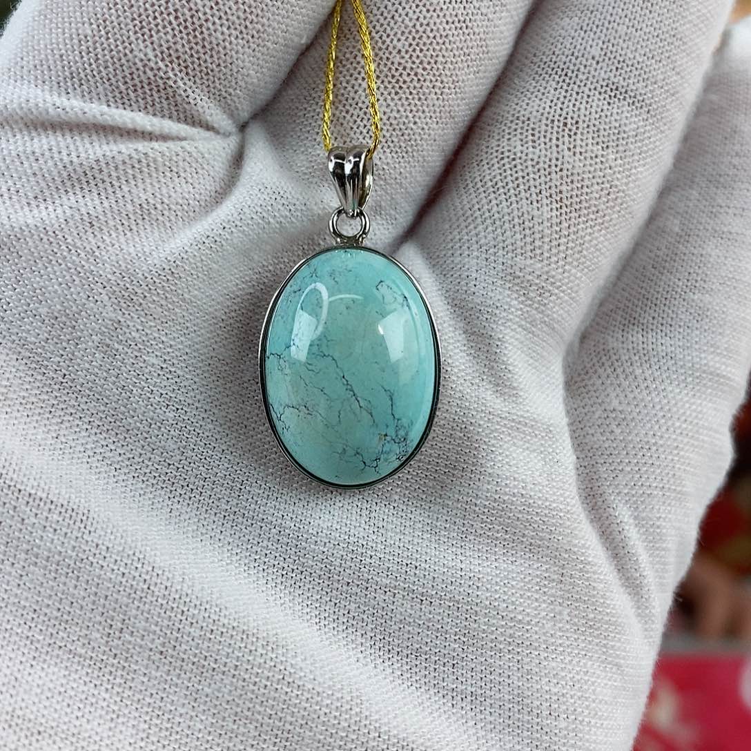 绿松石珠宝奇石银S925镶嵌