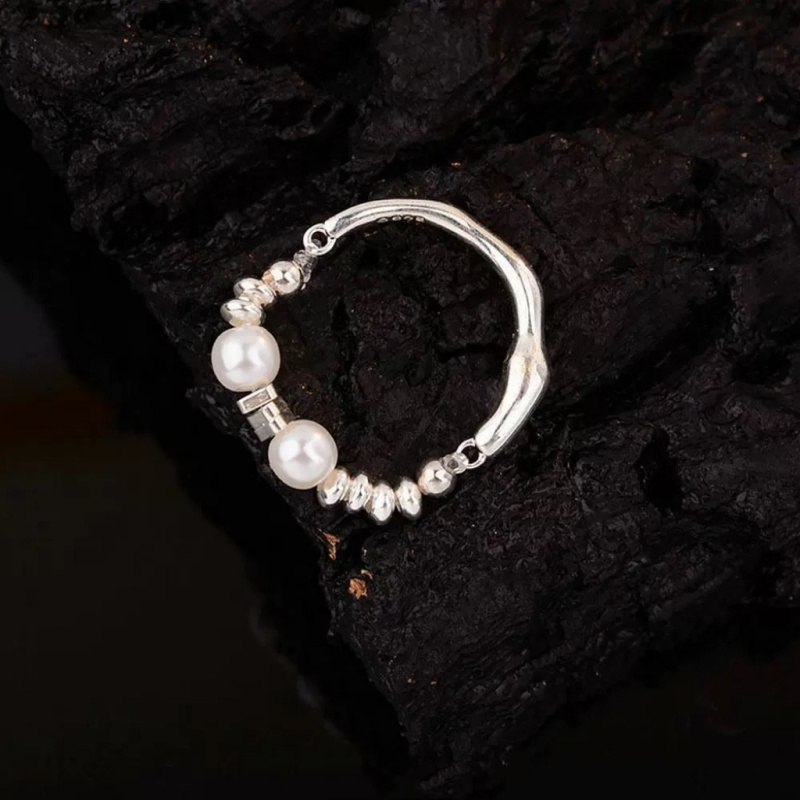 铜合金合成锆石戒指 合金 米株戒指5020