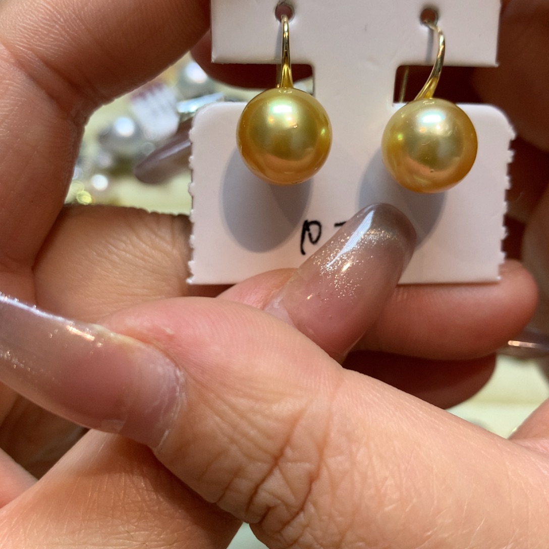 海水珍珠耳饰14K金镶嵌