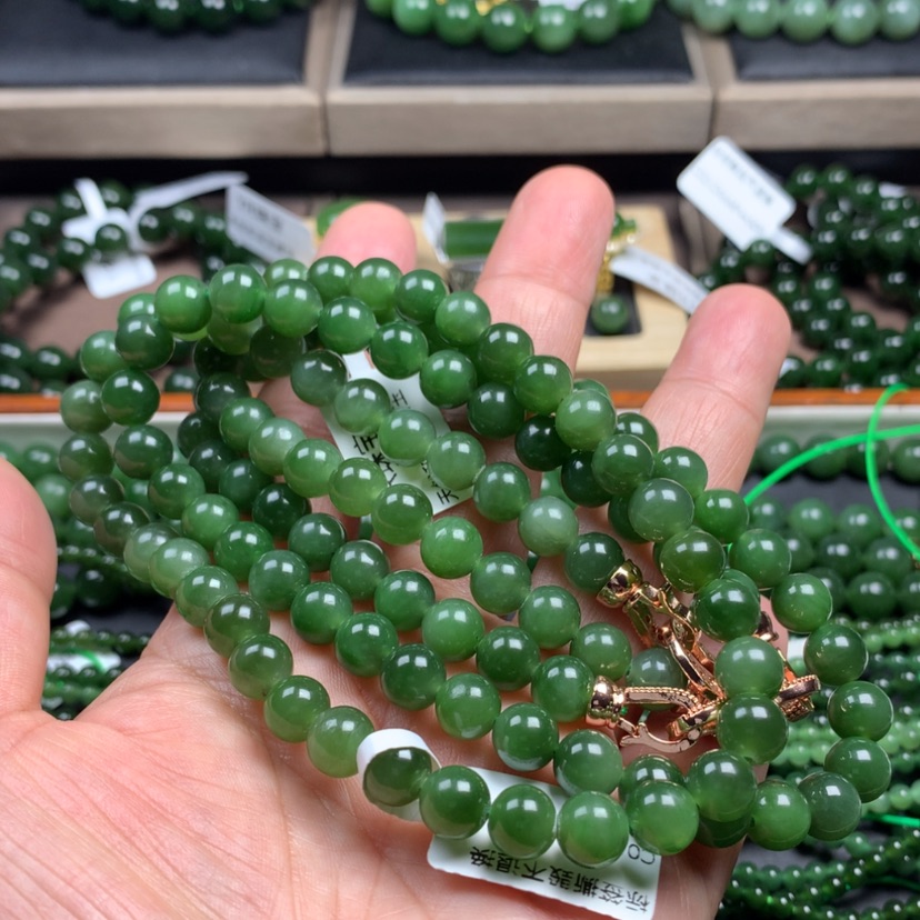 【闪购商品】和田玉（碧玉）颈饰未镶嵌叶*8m m