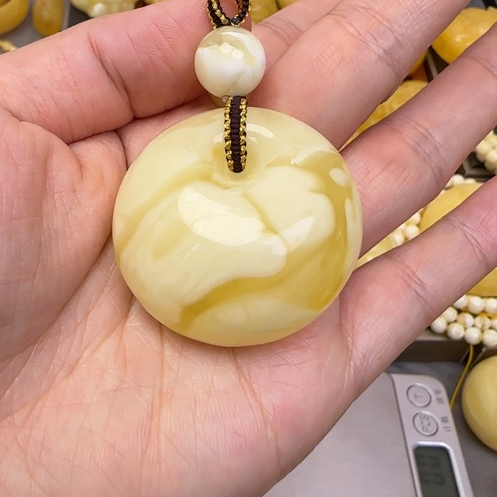 蜜蜡颈饰未镶嵌天然蜜蜡