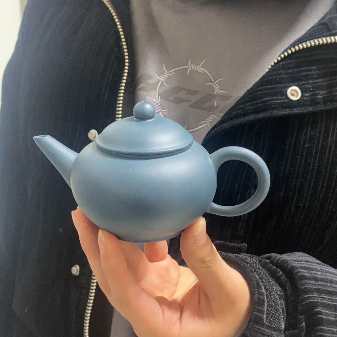 紫砂茶壶绿泥大水平