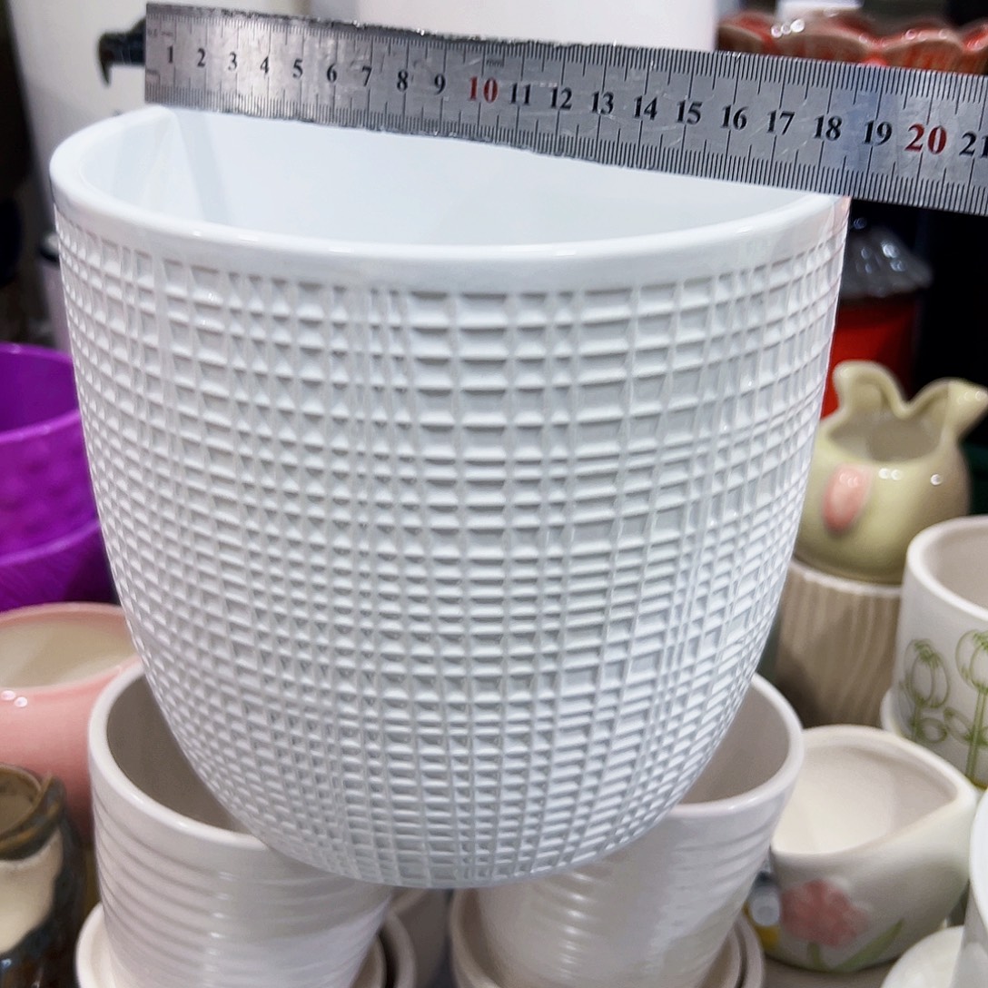 有孔，外贸尾单陶瓷花盆凑单10米包邮