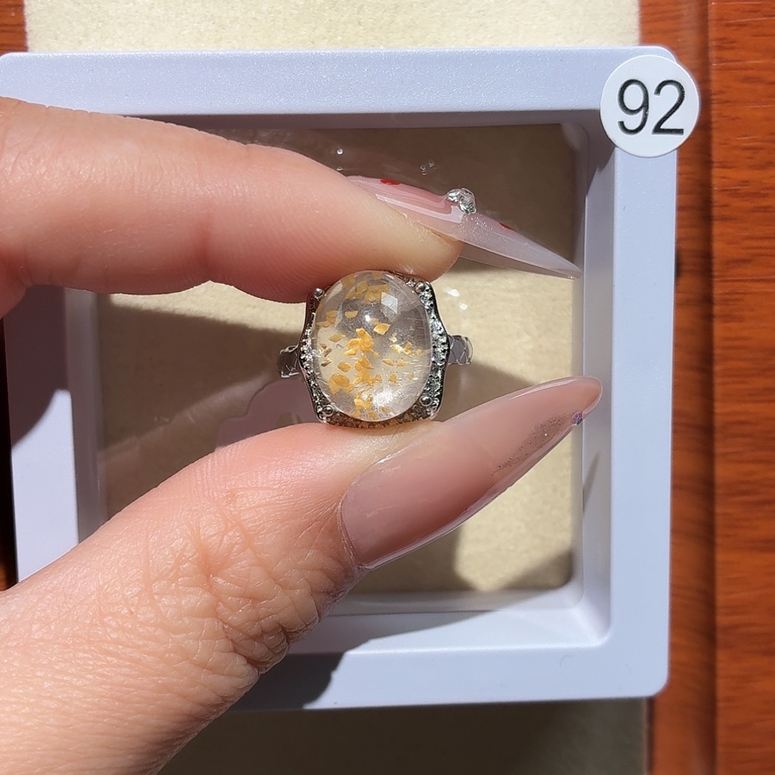 ！***！水晶银S925镶嵌戒指