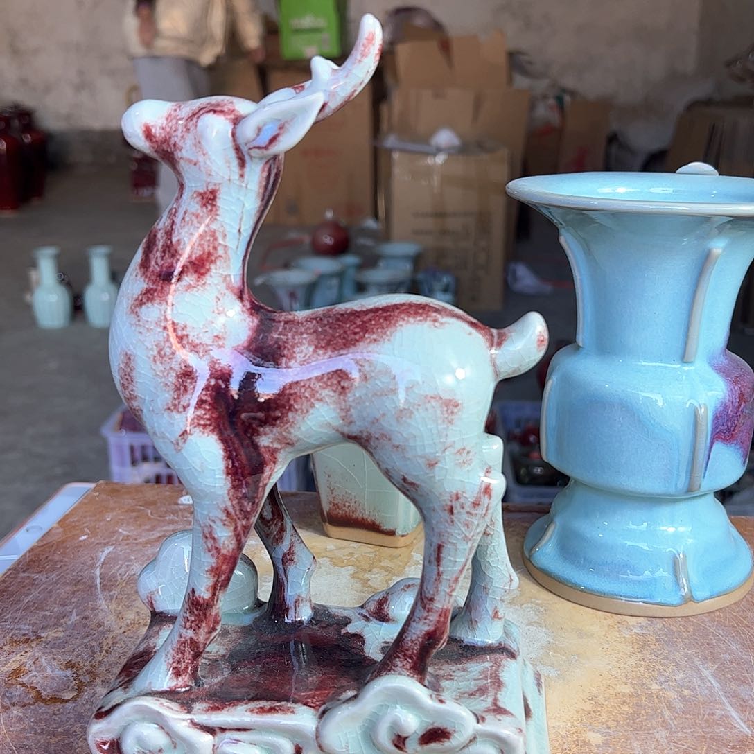 摆件郑家钧窑摆件微