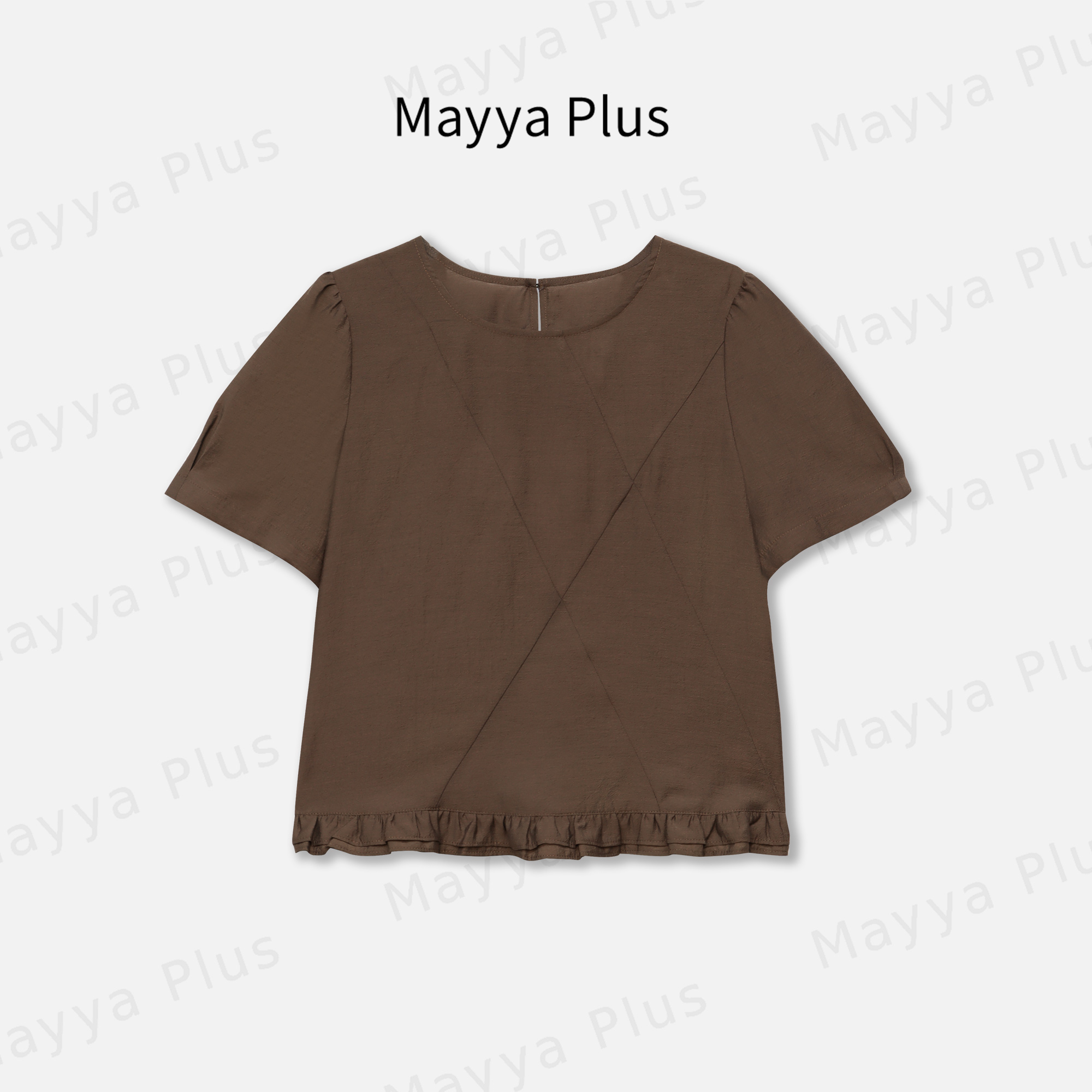 【简系少女】Mayya Plus麦芽定制轻奢气质显瘦百搭梭织上衣32428637