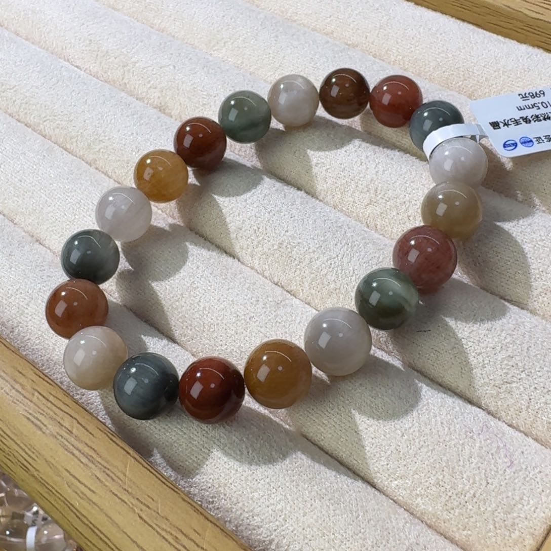 水晶手链未镶嵌彩兔毛10.5