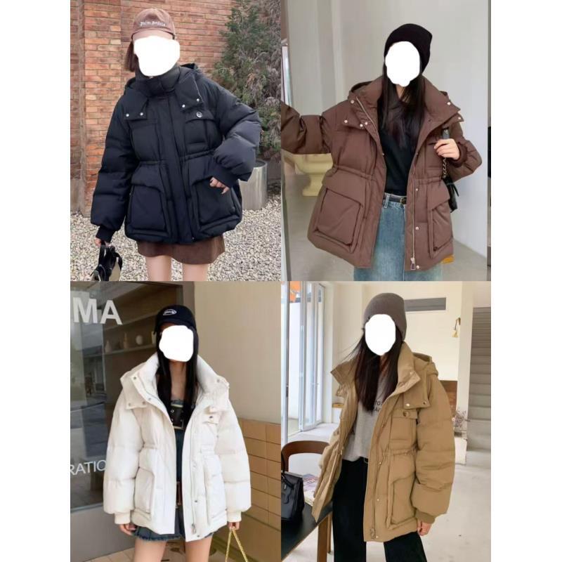 6956韩版收腰百搭加厚保暖连帽羽绒服