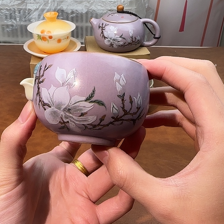 颜瓷闪购商品链接紫汝玉兰主人杯