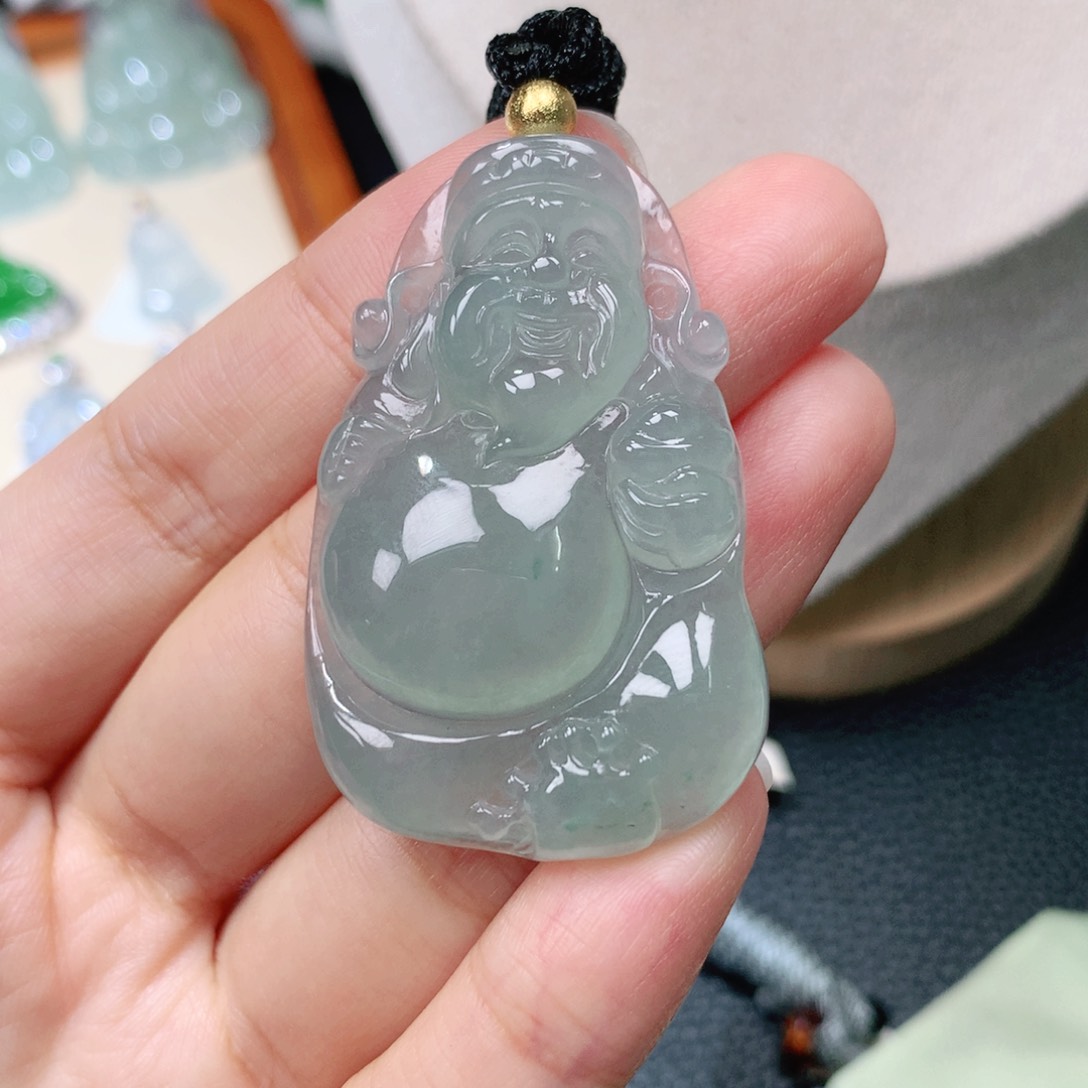 颈饰未镶嵌翡翠财神爷