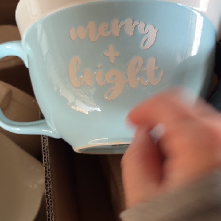 外贸蓝色带字母倒流烘焙碗微瑕