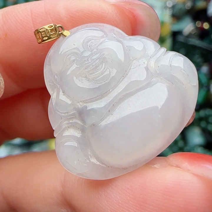 翡翠颈饰18K金镶嵌天然A货62