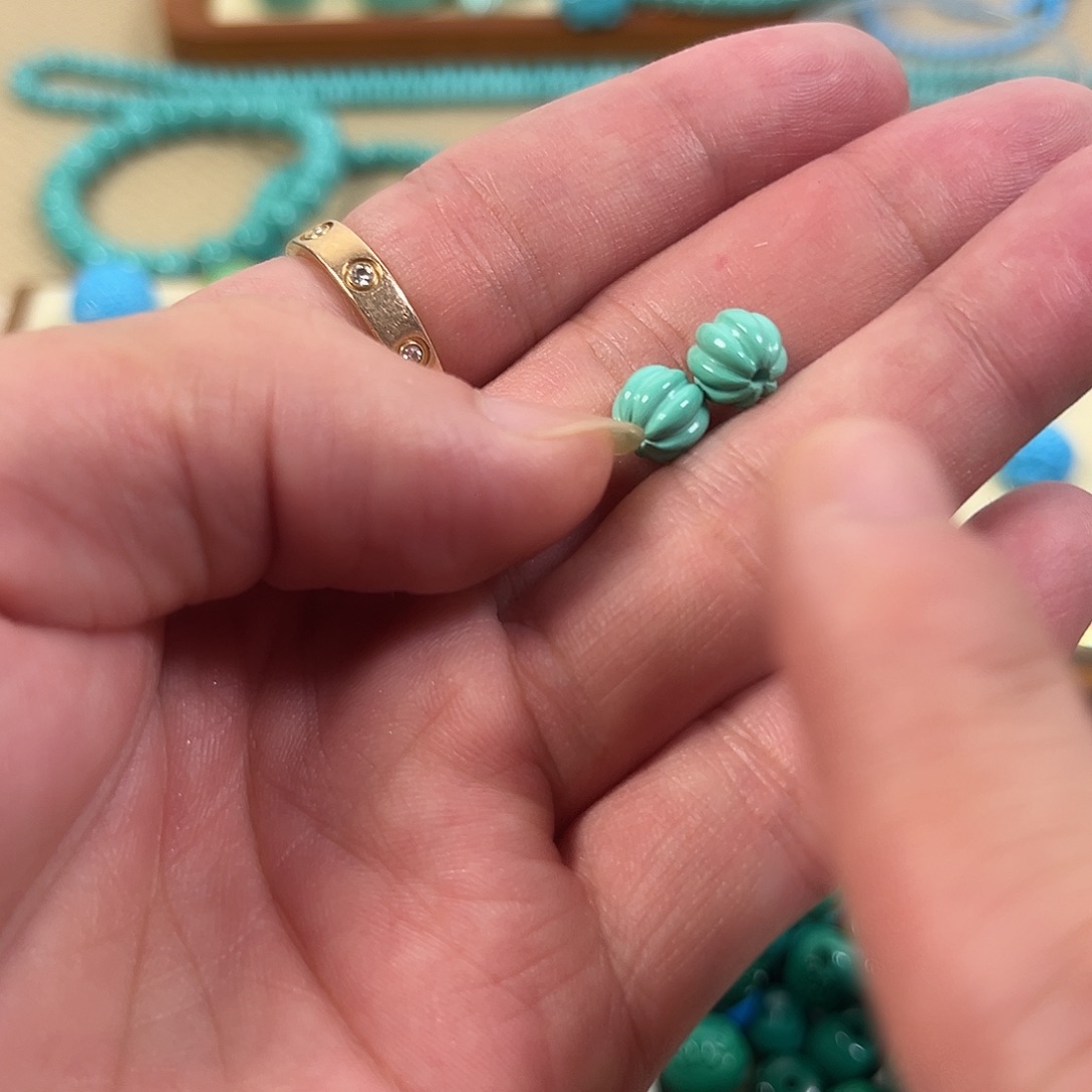 手工雕刻配饰配珠手串尺寸7.5