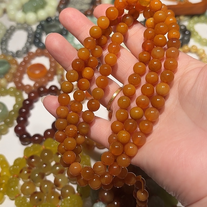 未镶嵌蛇纹石玉手串
