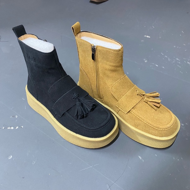 888 新款皮面马丁靴厚底时尚百搭短靴复古切尔西靴