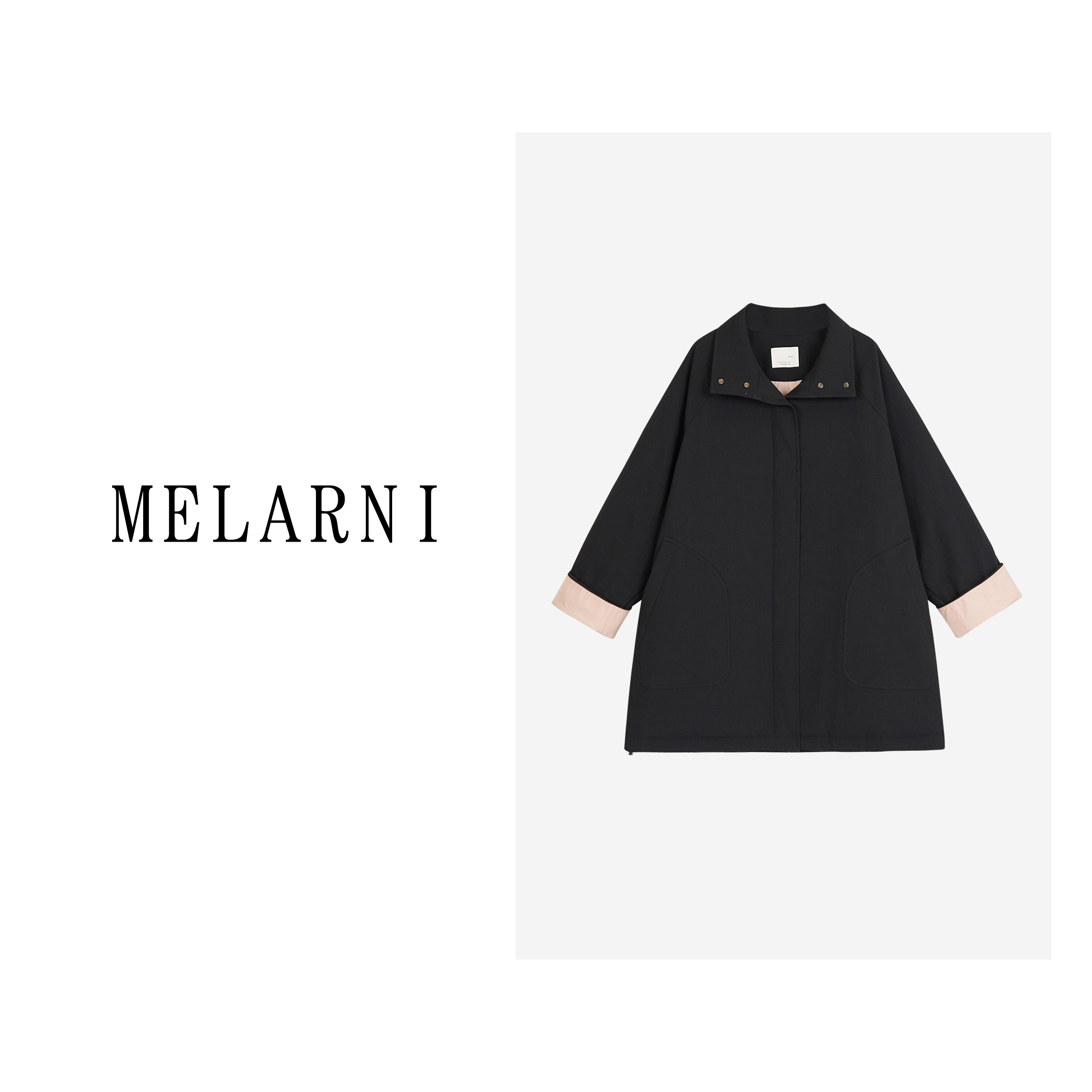 【MELARNI】时尚休闲百搭翻领简约羽绒服冬季MLN11582
