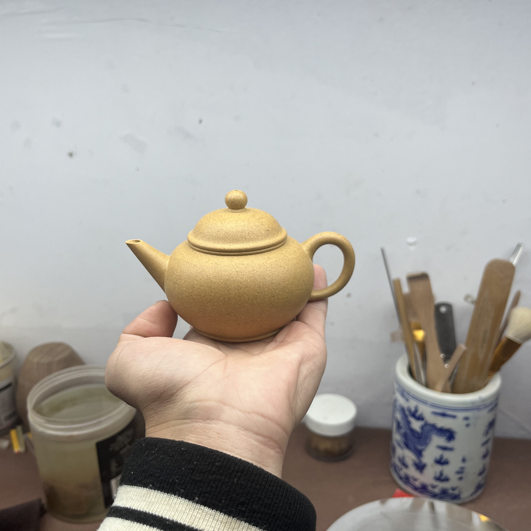 半手工黄段茶壶水平150cc