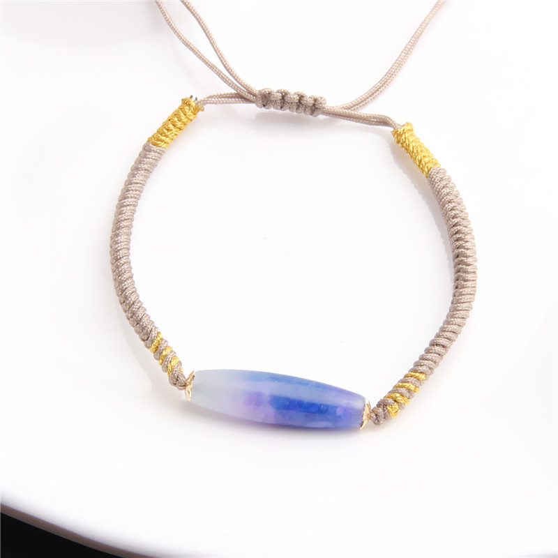 马卡龙幻彩长桶珠手链 K0073 多样性发一