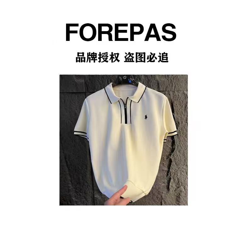 FOREPAS.2025老钱风翻领POLO衫男女同款.043（九专属）