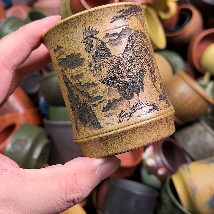 紫砂茶杯全手工紫砂主人杯