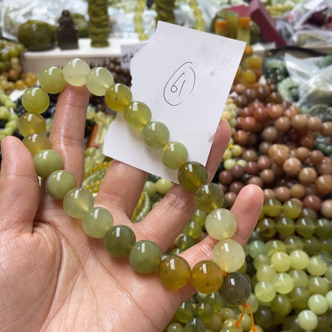 蛇纹石玉手链合金