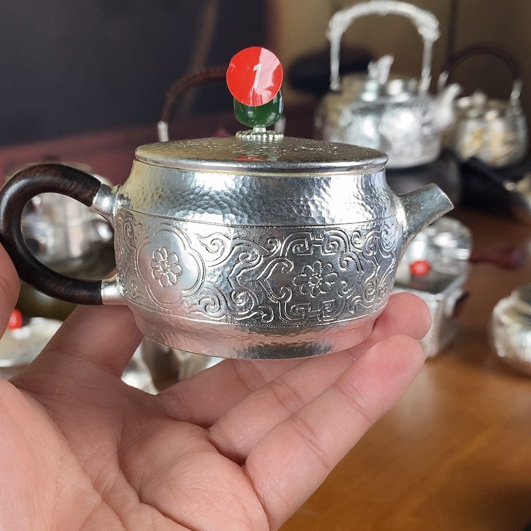 手工制作茶壶银衣壶