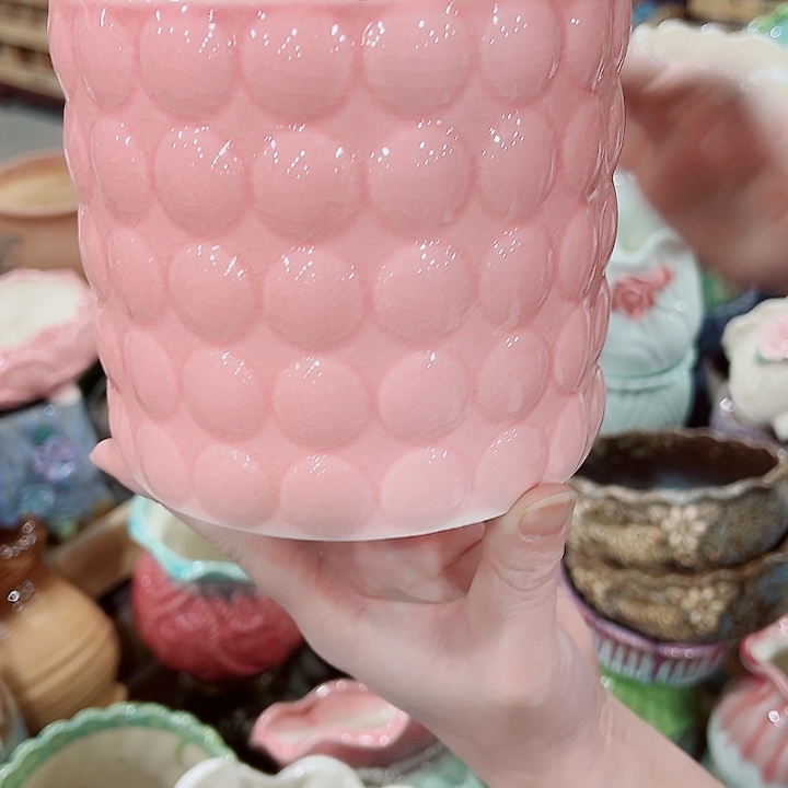 有孔，凑单福利满10元发货陶瓷多肉花盆！