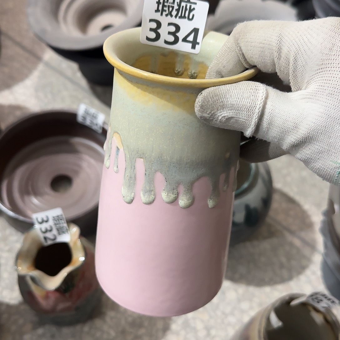 瓷片景德镇手工花盆次品