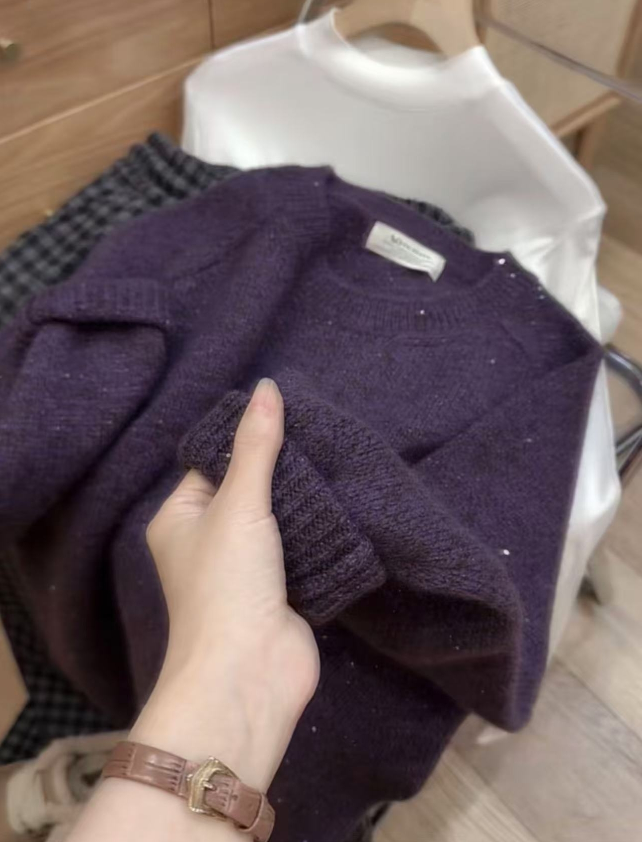 七言家莫奈星空紫！高品软糯毛衣  