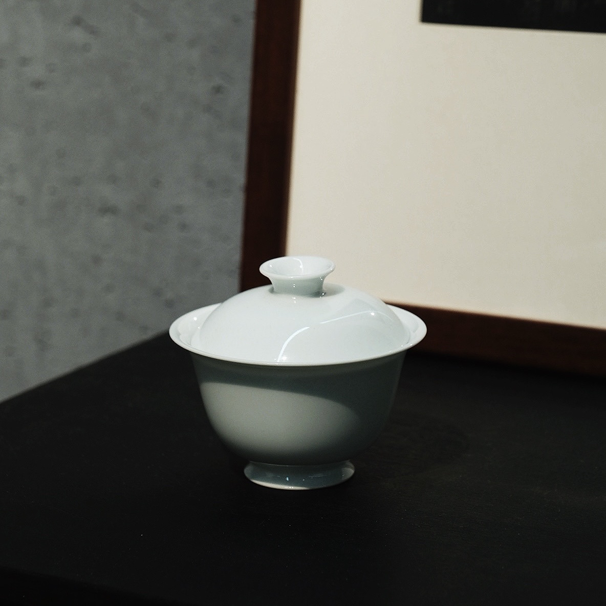 择儒仿古胎盖碗(祁门釉果)