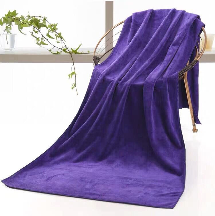 洗车房洗脚房美容院专用超细纤维浴巾140*70的加厚磨毛吸水不掉毛