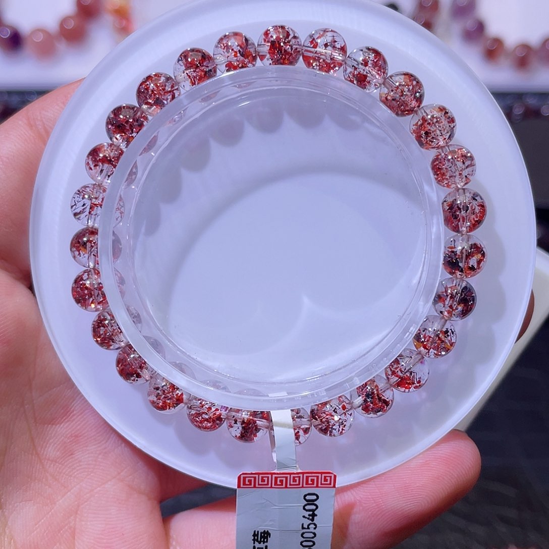 未镶嵌手链水晶金草莓6.7