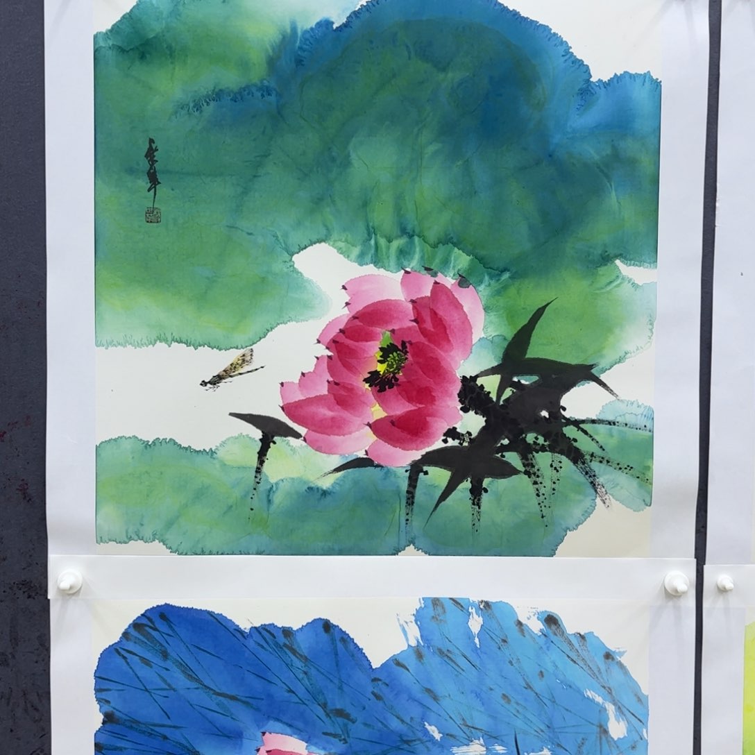 国画原****间杨世华斗方作品童