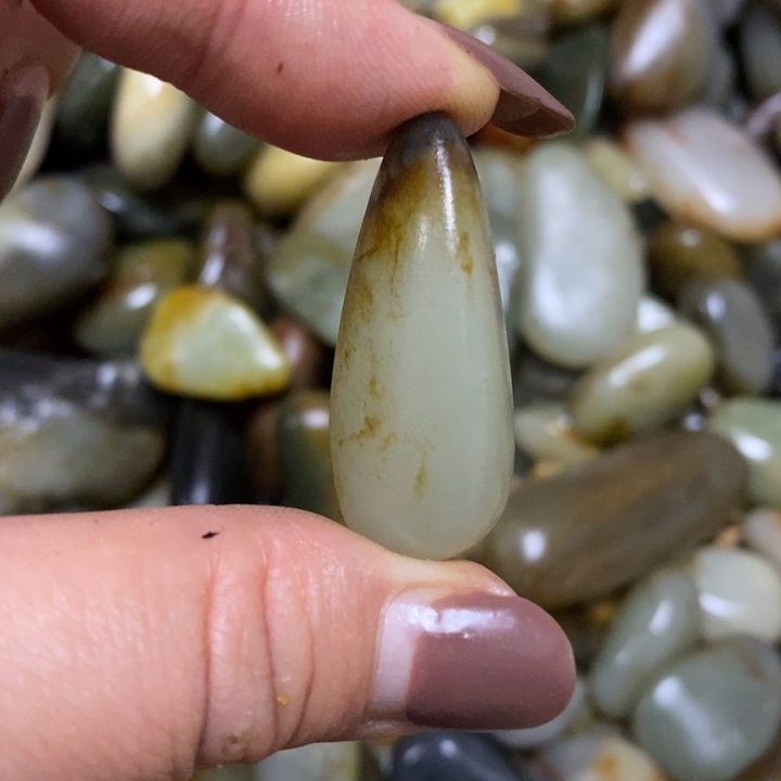 颈饰未镶嵌和田玉（糖玉）搬*工