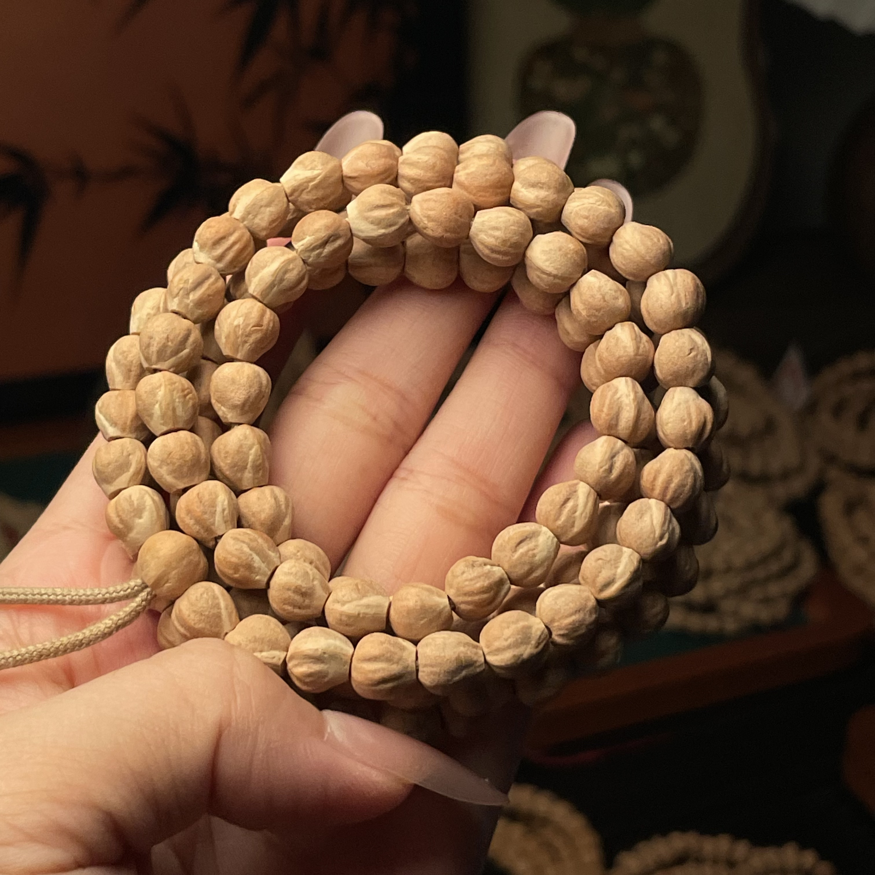 柏香籽花苞粉白皮微切108长串