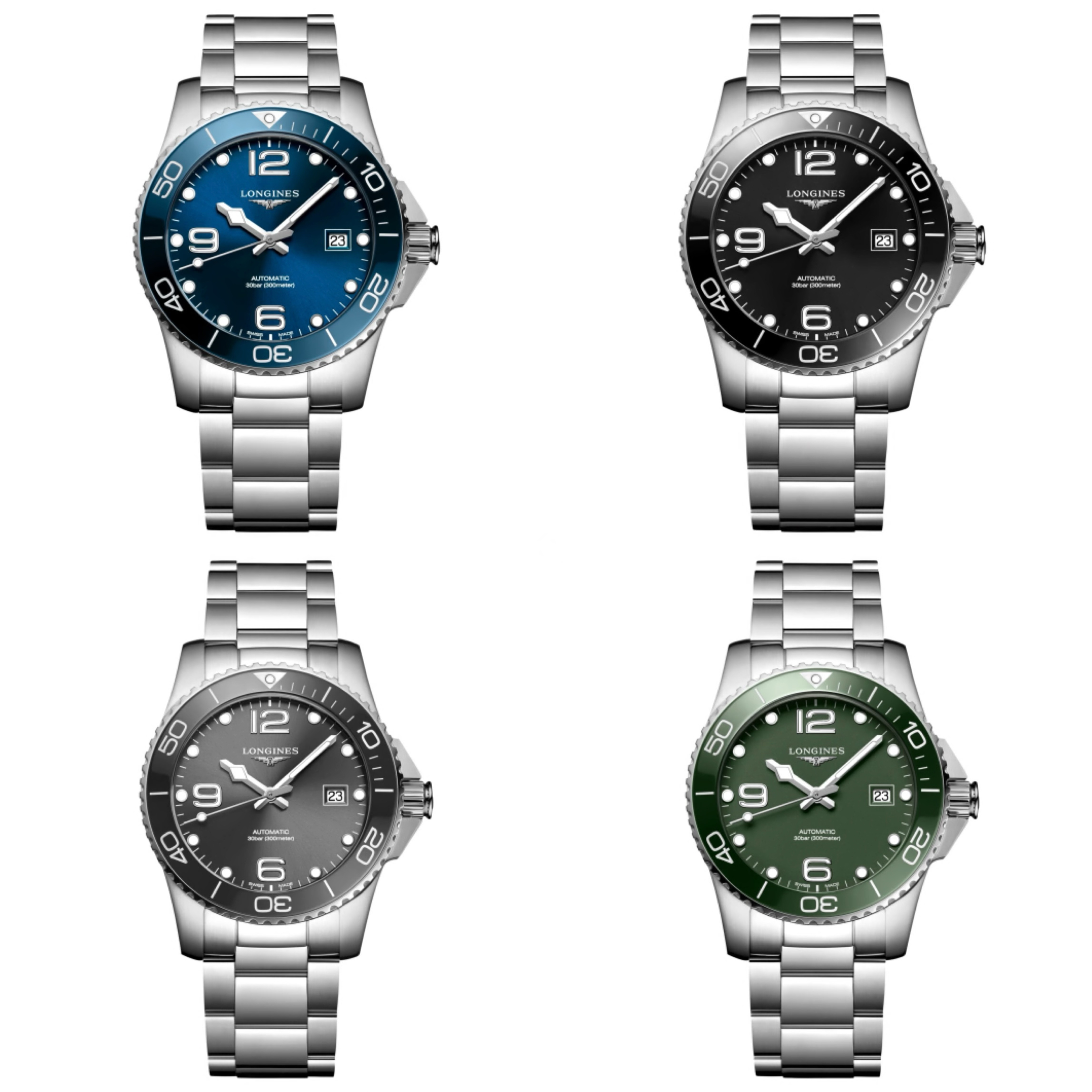 95新 Longines/浪琴 亚虎2/陶瓷圈康卡斯系列/自动机械腕表