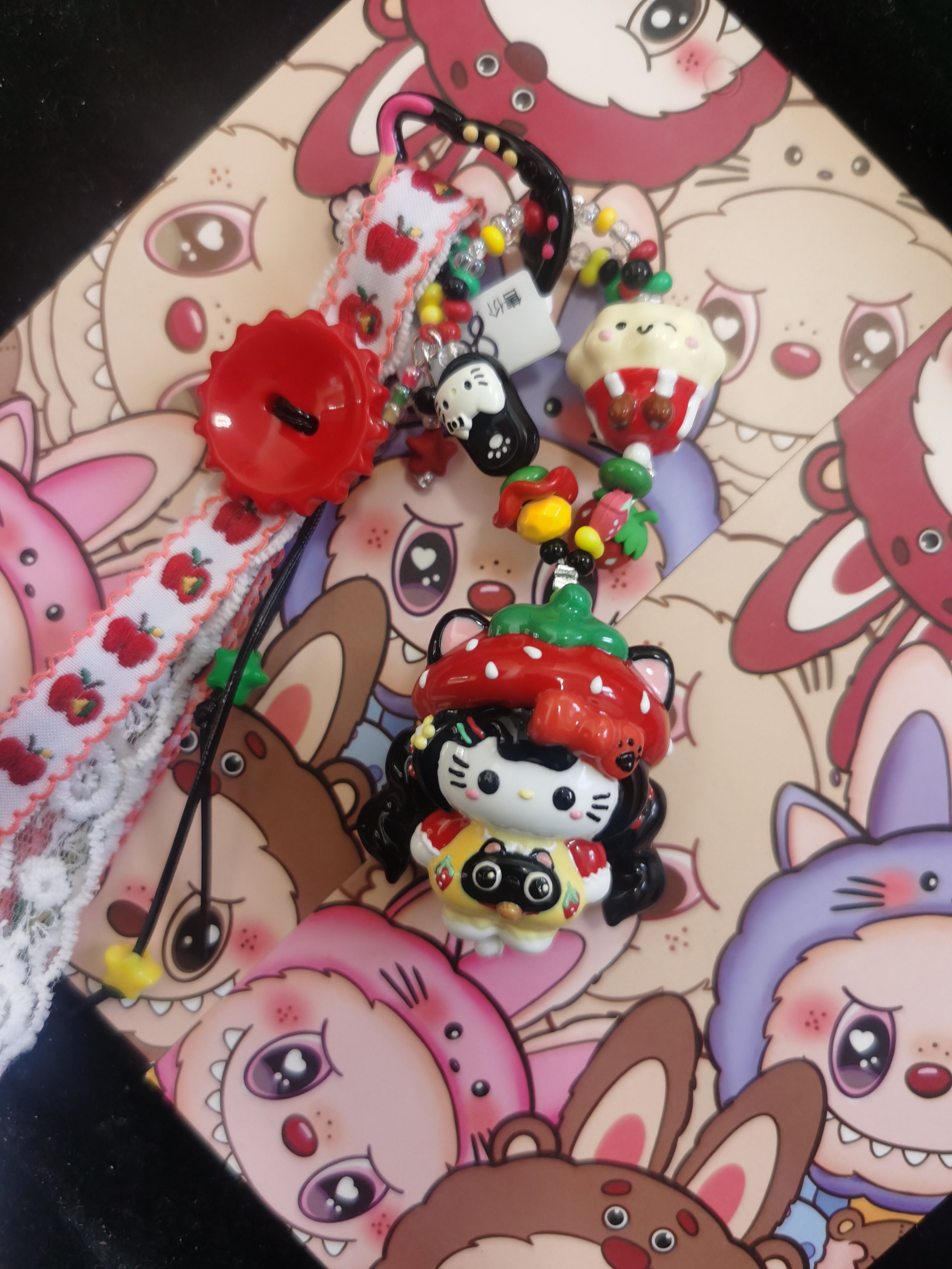 手机挂件钥匙扣小提溜手工diy