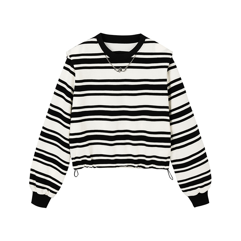 【念一】气质设计感圆领上衣N1196