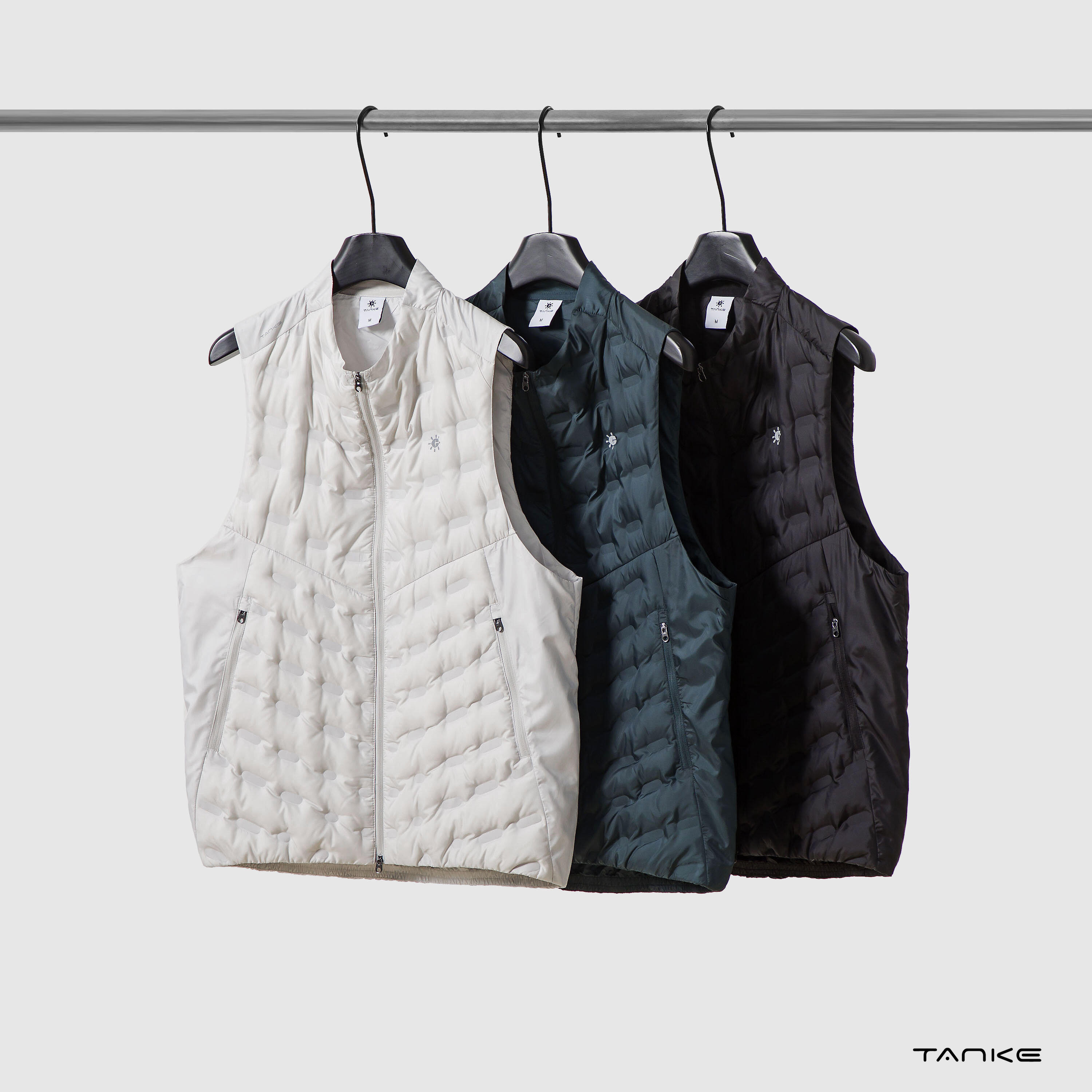 探刻 · TANKE运动与温度！秋冬男女压胶羽绒马甲跑步户外保暖背心