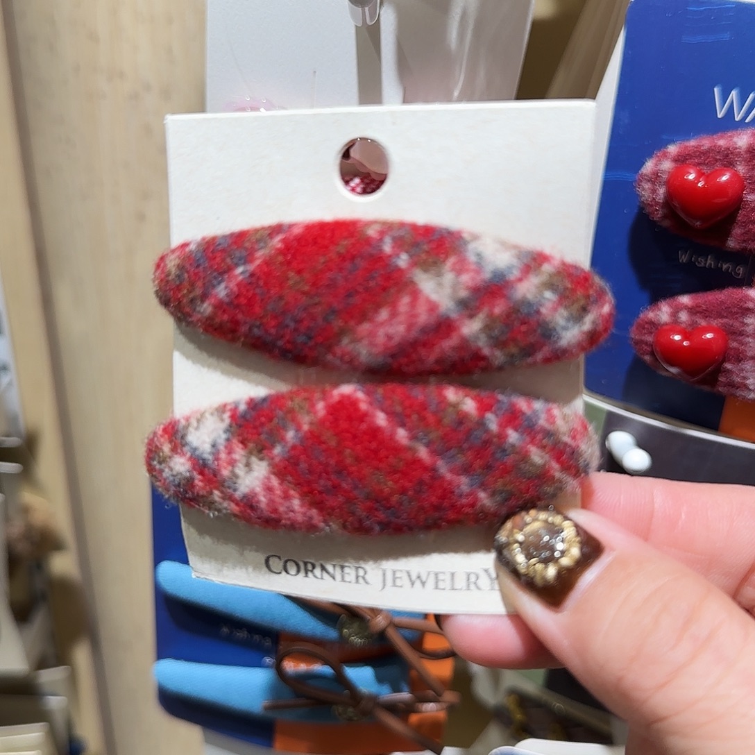 非金属红色格纹掰掰