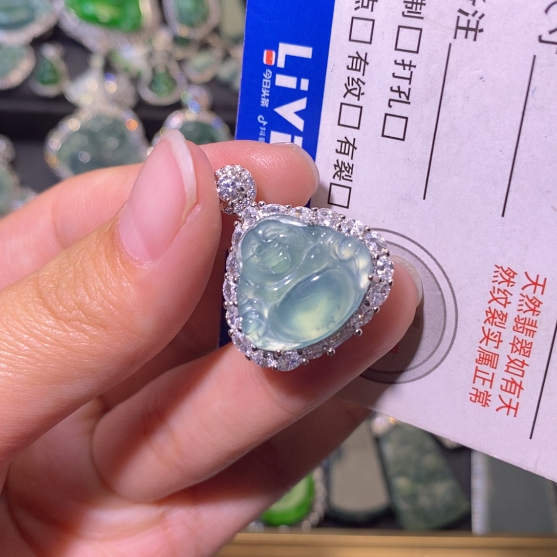 翡翠未镶嵌颈饰天然