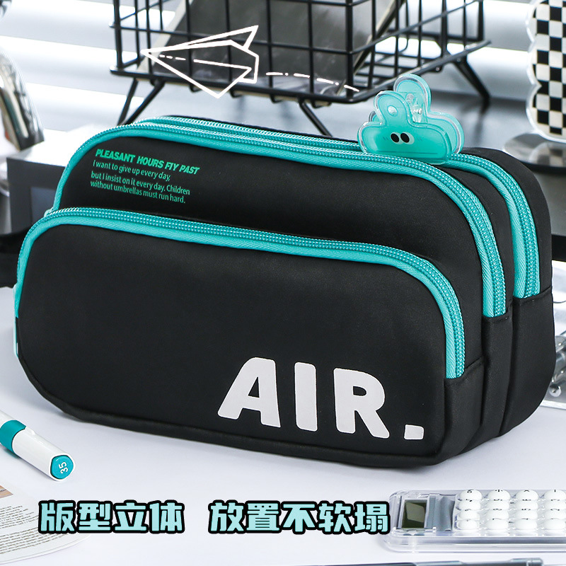 手提大容量简约炫彩战斗笔袋多功能初中小学生耐脏文具袋男生笔袋