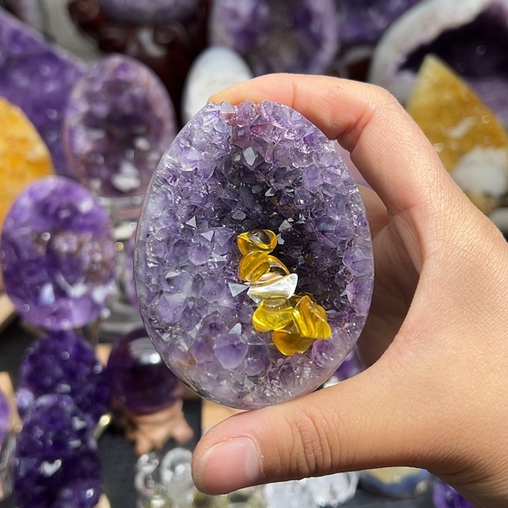 珠宝半成品未镶嵌紫晶
