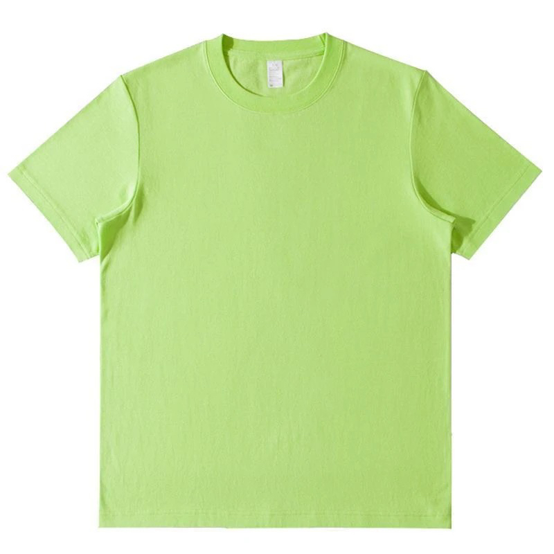 福利简约圆领t恤水绿纯棉女T恤潮流宽松型