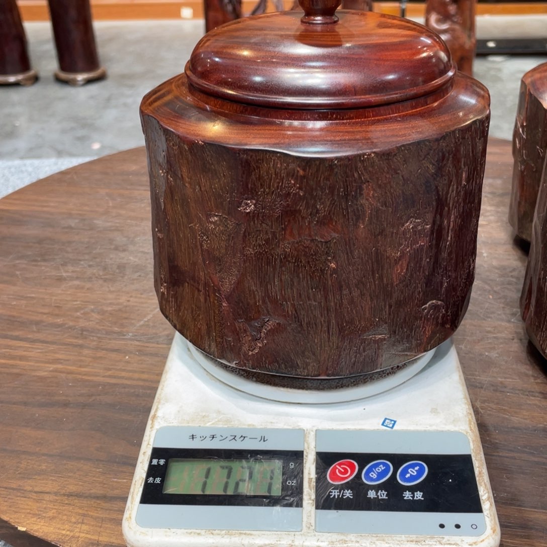 木?***k原皮茶叶罐摆件工艺品