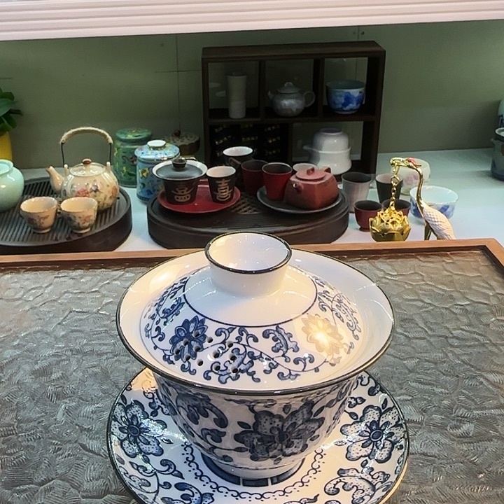 茶具套装旅行茶具青花瓷器茶叶罐个人杯主人杯