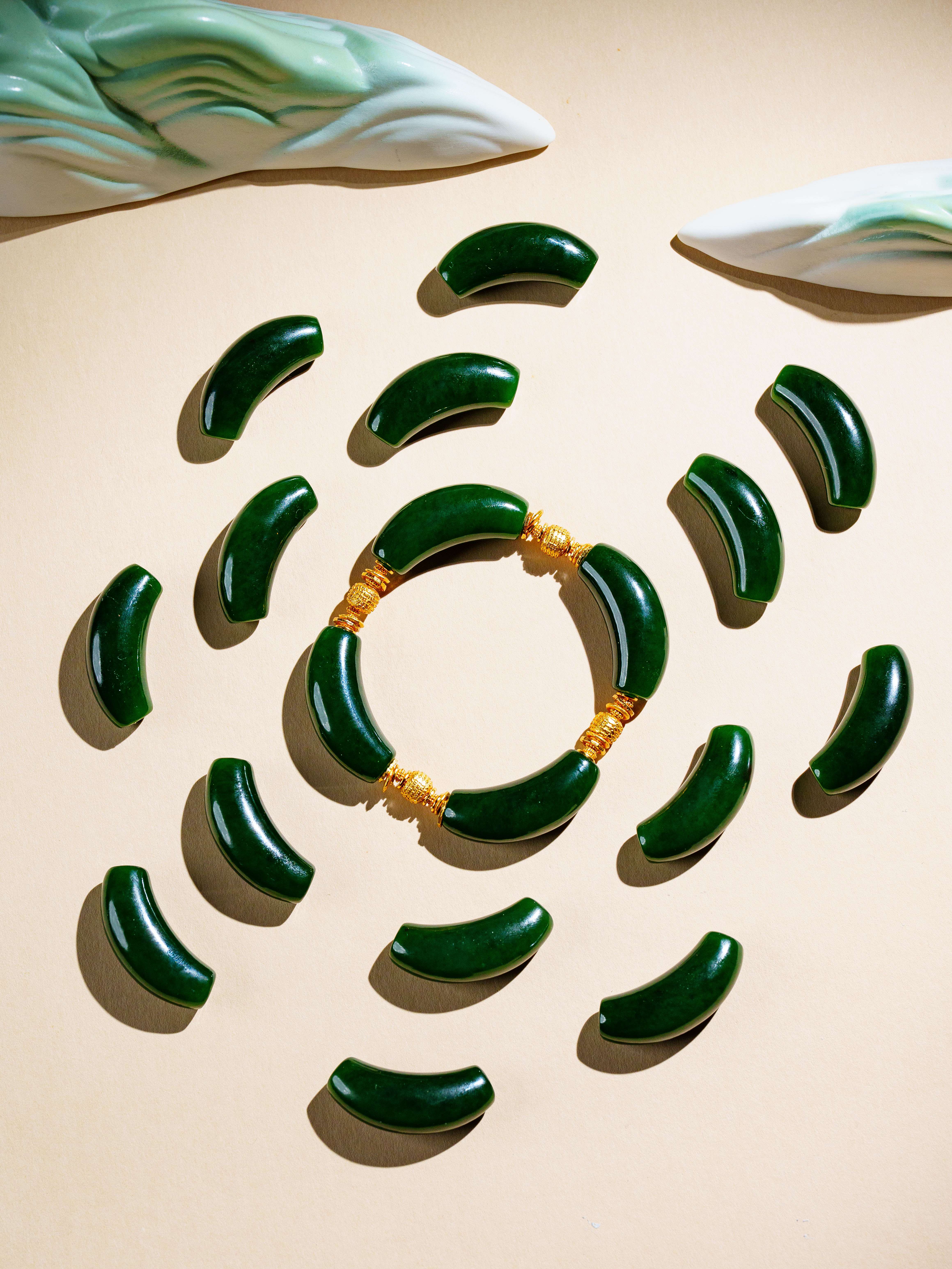 【原创设计】“小月牙”聚红皮和田玉月牙手串/925（多样性发货）D4506