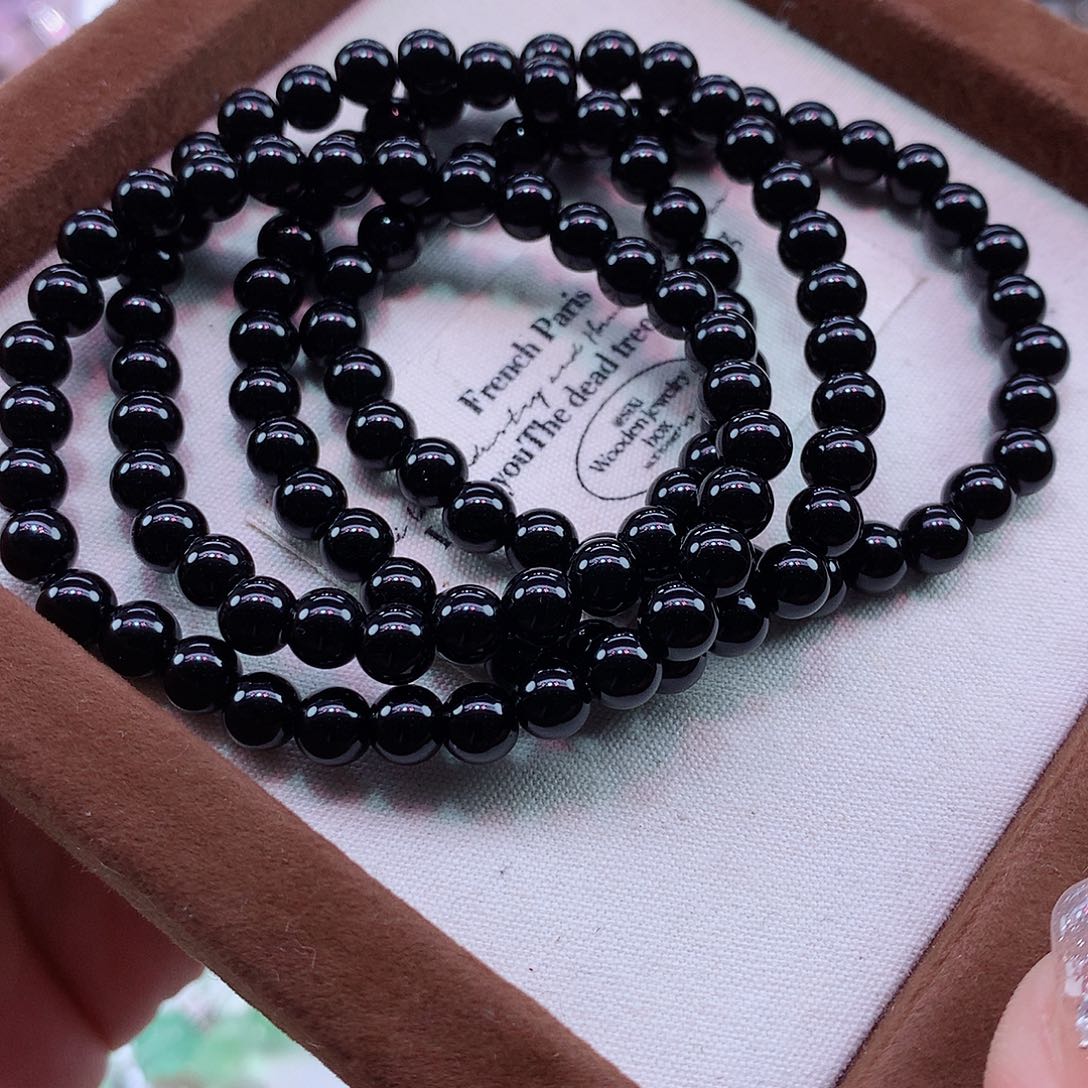 水晶手链未镶嵌黑曜石